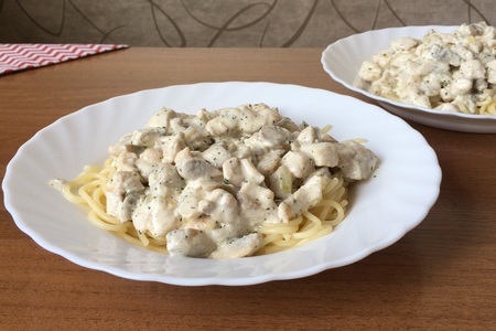 Вкусная курица с шампиньонами в сливочном соусе — простой рецепт для семейного ужина