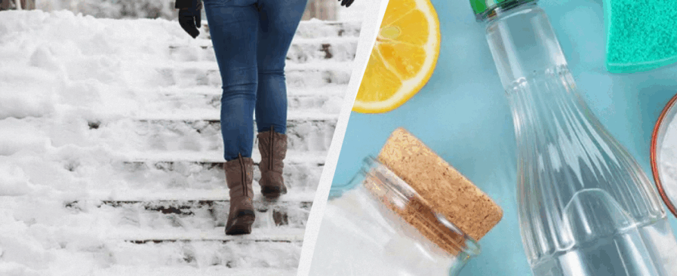 Бюджетные лайфхаки: чем убрать лед на дорожках и ступеньках вместо соли и песка
